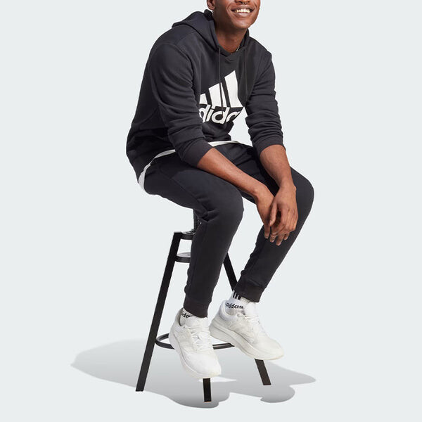 Толстовка adidas Essentials Fleece Big Logo Hoodie 'Black', черный — фото 4