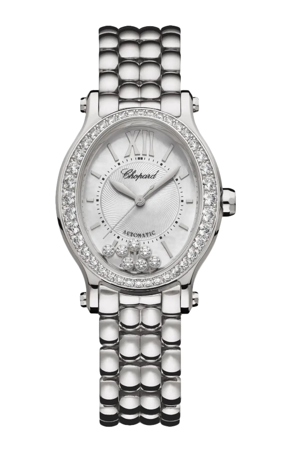 

Часы Chopard Happy sport automatico из стали с бриллиантами 19 х 31 мм
