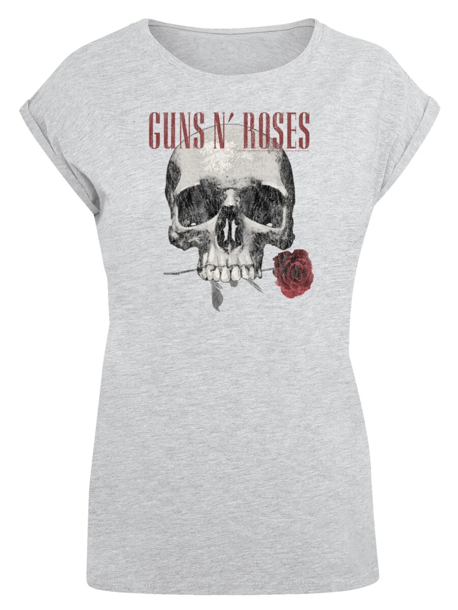 

Рубашка F4NT4STIC GunsnRoses Flower Skull Rock Musik Band, серый