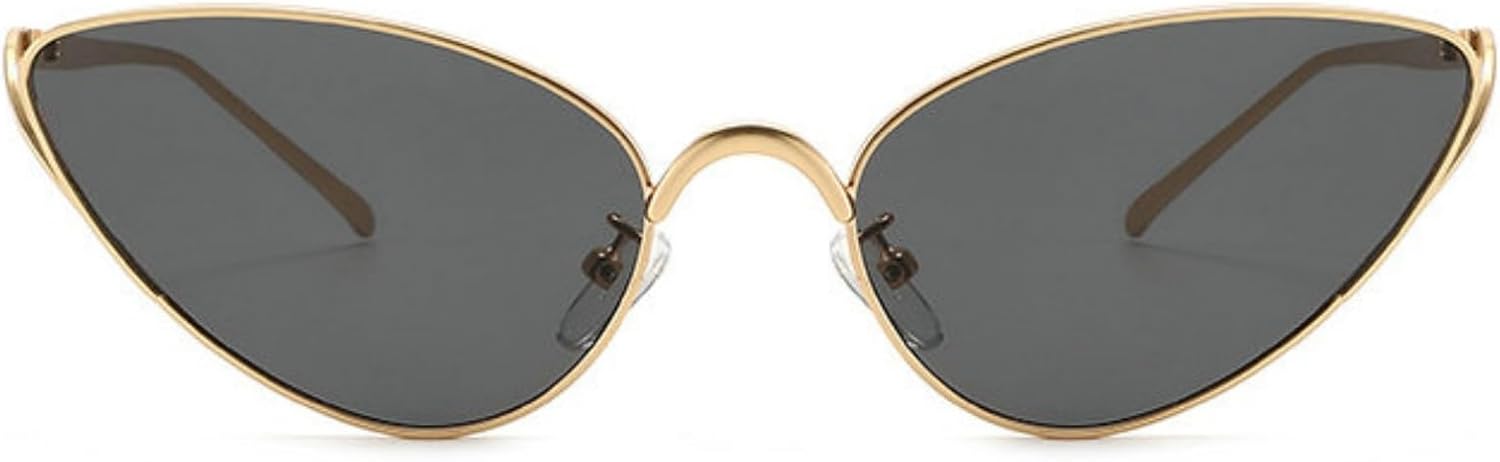 

Солнцезащитные очки Willochra Retro Cat Eye для женщин, модель 2026, роскошные дизайнерские солнцезащитные очки в маленькой металлической оправе, винтажные очки для женщин, C1