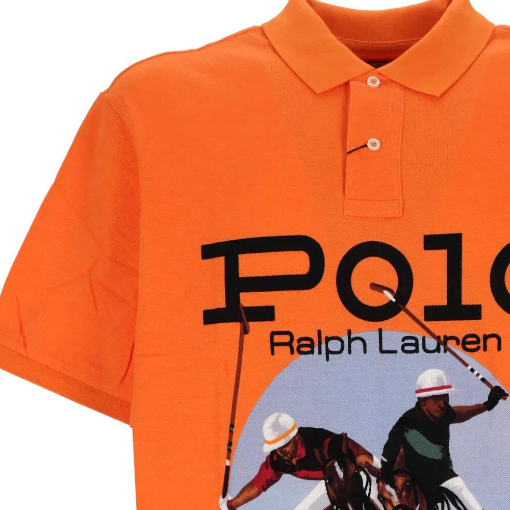Поло мужское оранжевое Polo Ralph Lauren — фото 4