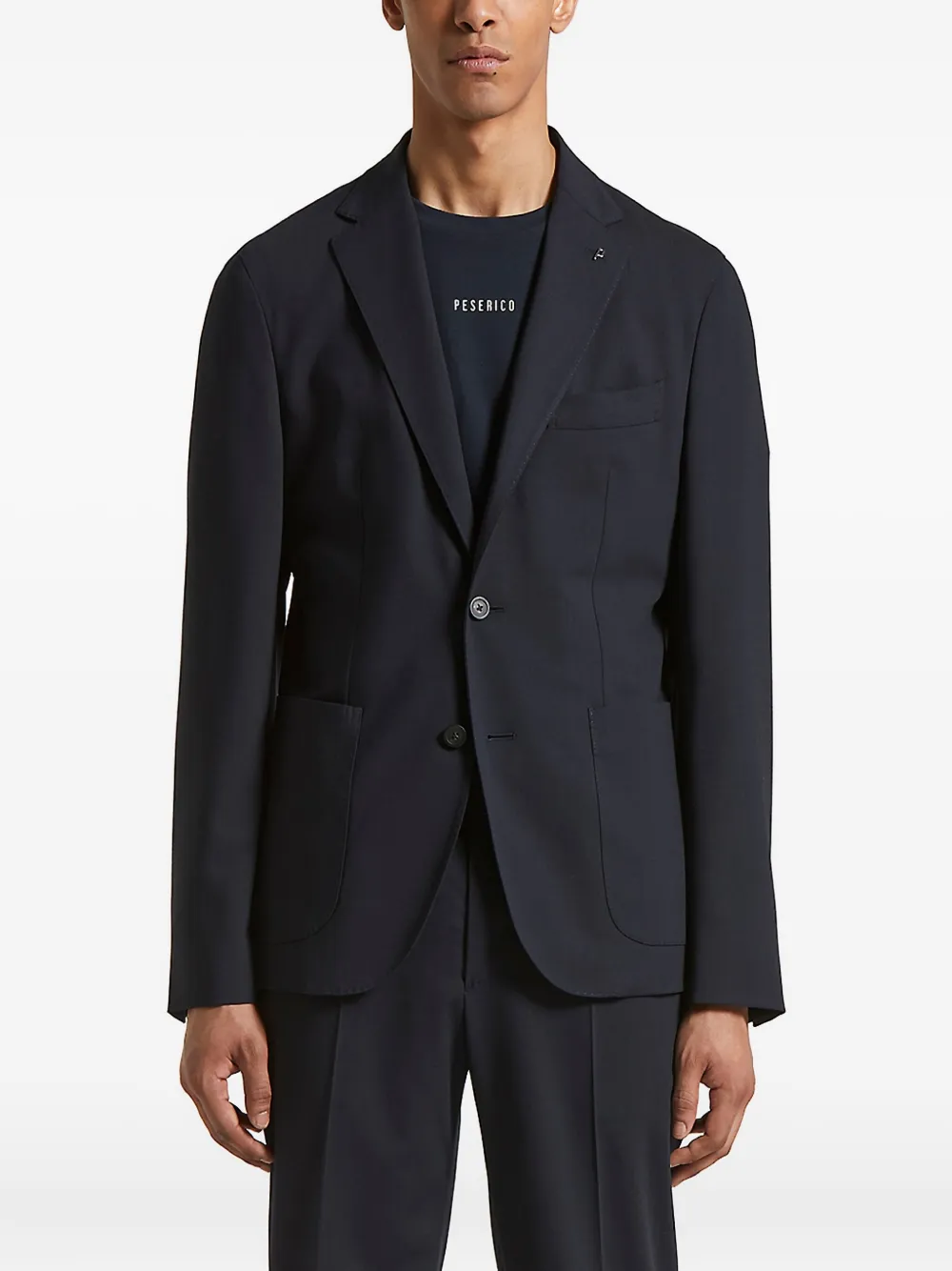 

Пиджак с накладными карманами Peserico, синий