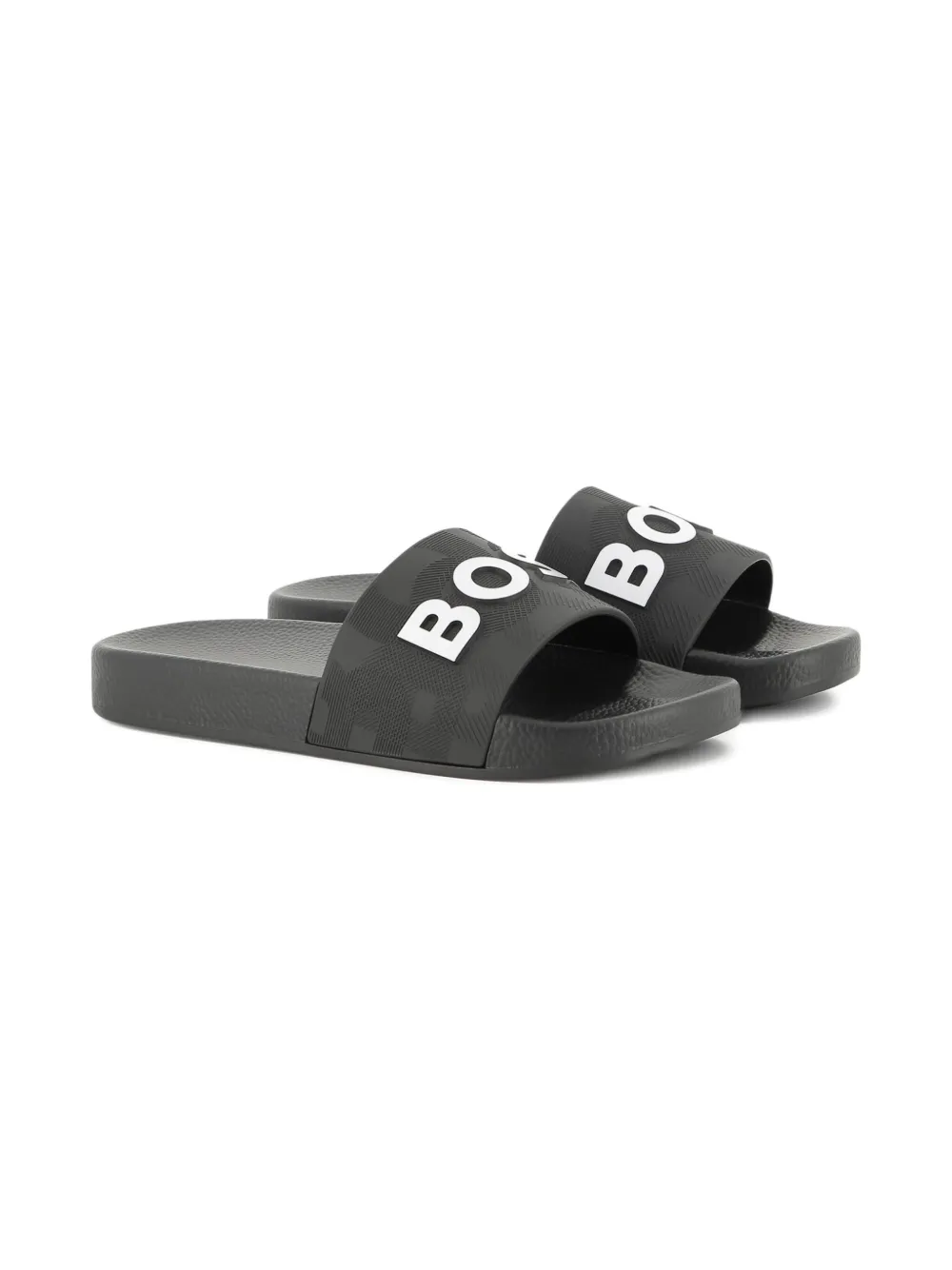 

Шлепанцы с тисненым логотипом BOSS Kidswear, черный