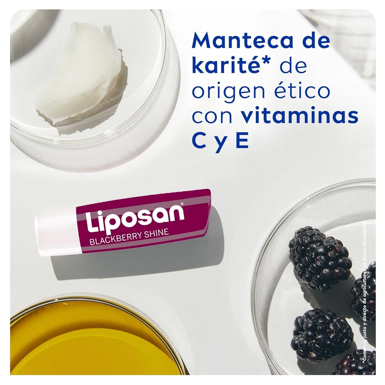 Бальзам для губ Liposan Blackberry Shine с ароматом ежевики (4.8 г) Liposan — фото 3