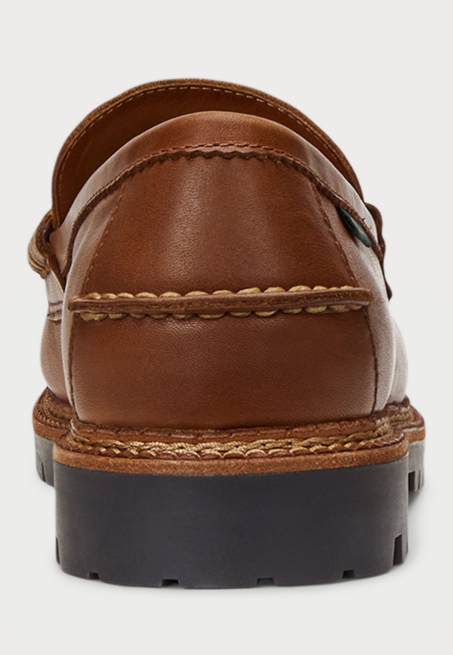 Лоферы Polo Ralph Lauren JETT LUG-SOLE LEATHER PENNY LOAFER, Brown — фото 3