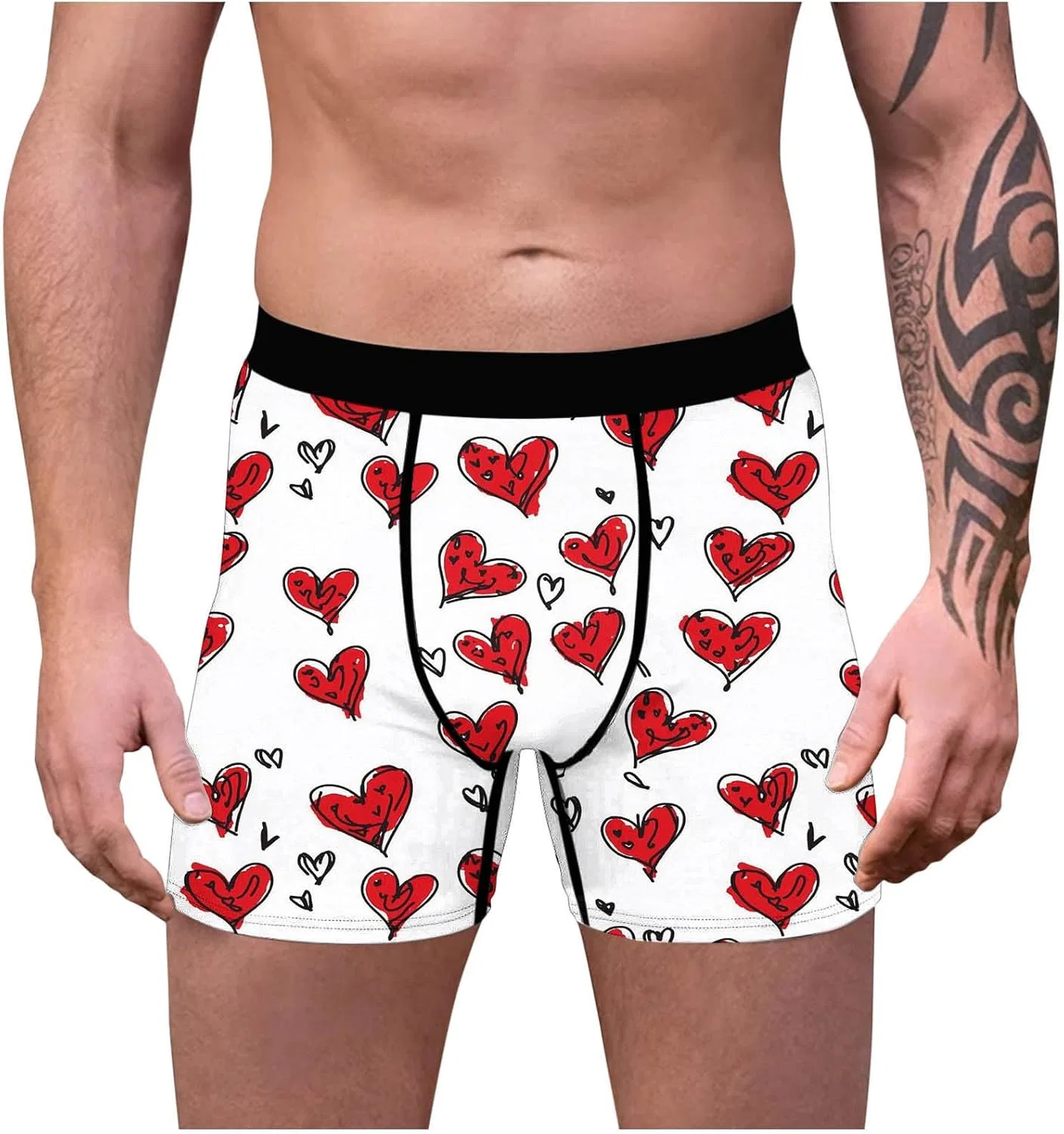 Боксеры с принтом Love Heart, мультиколор