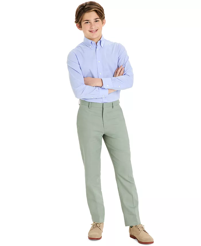 

Классические брюки Big Boys из льняной ткани с добавлением эластана B By Brooks Brothers, зеленый