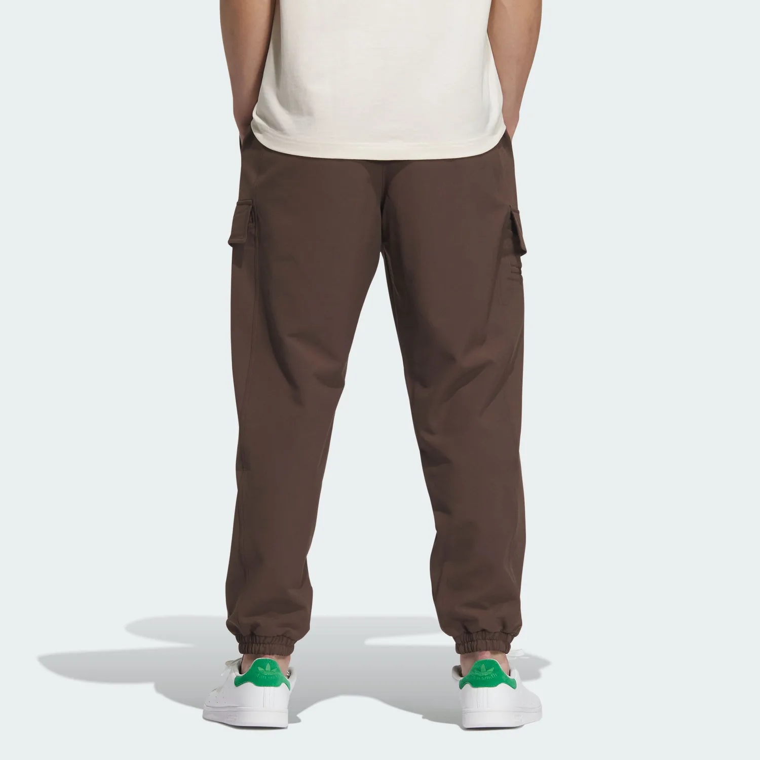 Вязаные спортивные штаны мужские Adidas Originals, Brown/Light Khaki — фото 4