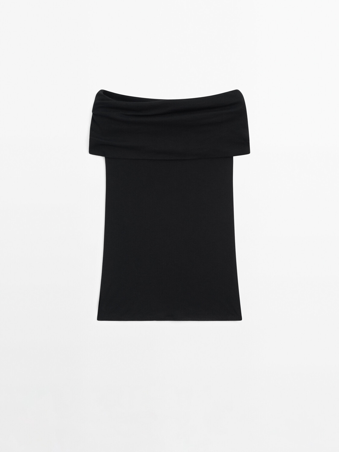 

Топ Massimo Dutti Off-the-shoulder, черный