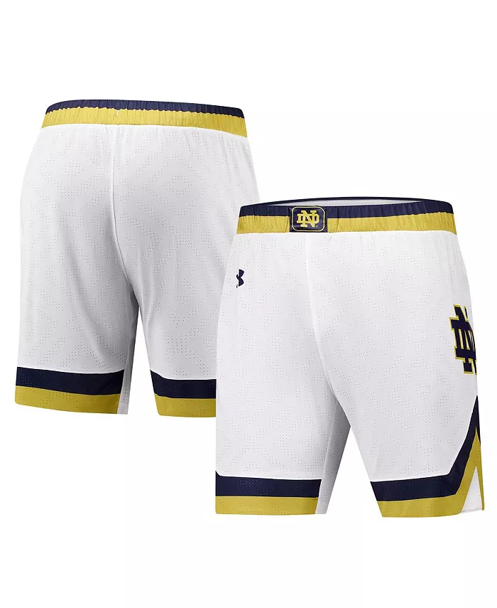

Мужские белые баскетбольные шорты Notre Dame Fighting Irish (реплика) Under Armour