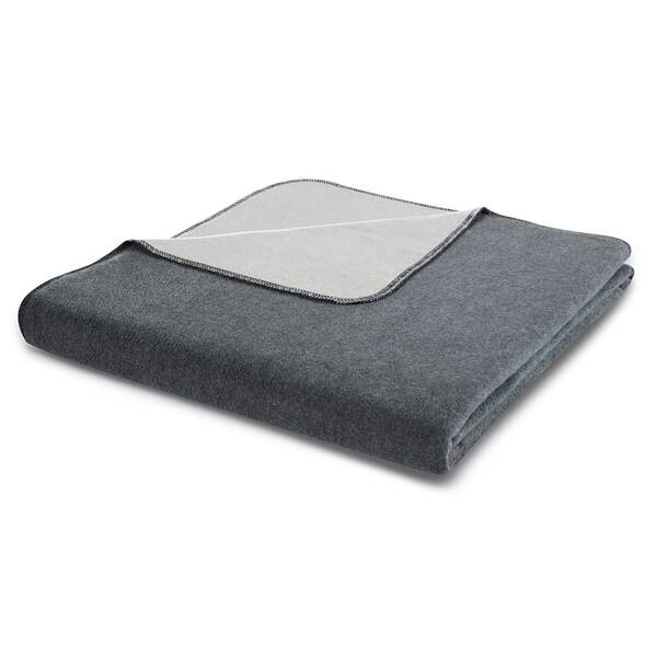 

Плед Biederlack Recover Doubleface, 200 см цвет dunkelgrau/silber