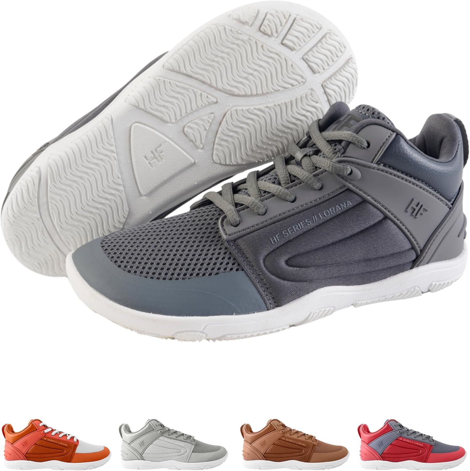 

Кроссовки для походов Lorana, Эргономичная обувь «босоногое ощущение» для мужчин и женщин на каждый день, Нулевая разница в подошве, гибкая и тонкая подошва, Ботинки с широкой носочной частью, Сверхлегкий дизайн Hike Footwear, серый