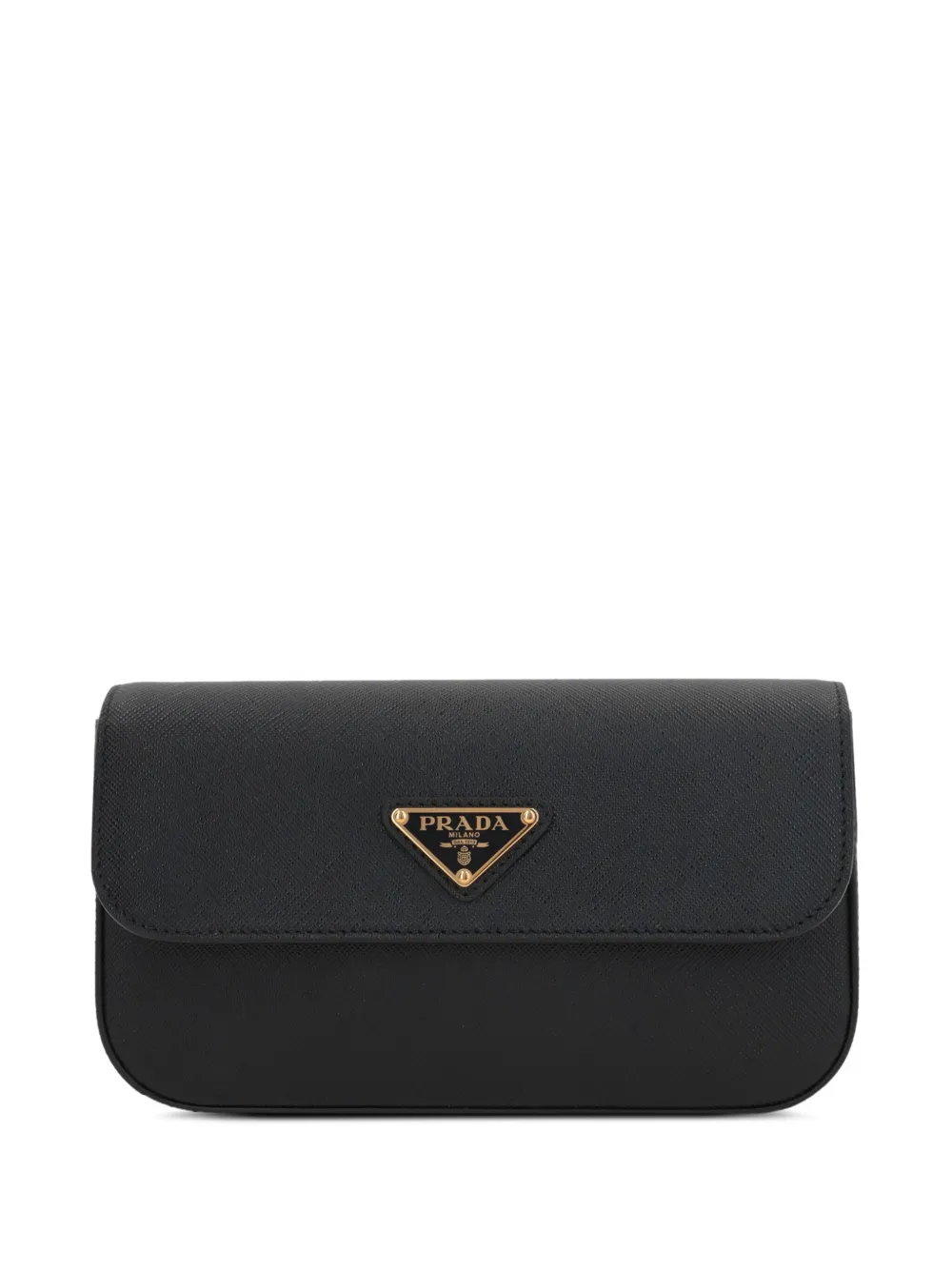 

Мини-сумка из кожи Saffiano Prada, черный