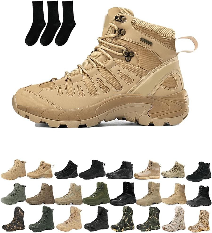 

Мужские водонепроницаемые ботинки для улицы с боковой молнией, легкие, с ортопедической поддержкой, антипрокольные, для работы на открытом воздухе, кемпинга и работы Generic, B-sand