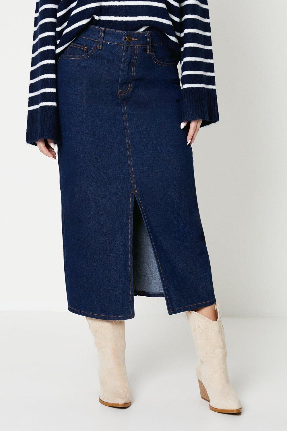 

Юбка джинсовая Dorothy Perkins Midaxi, индиго