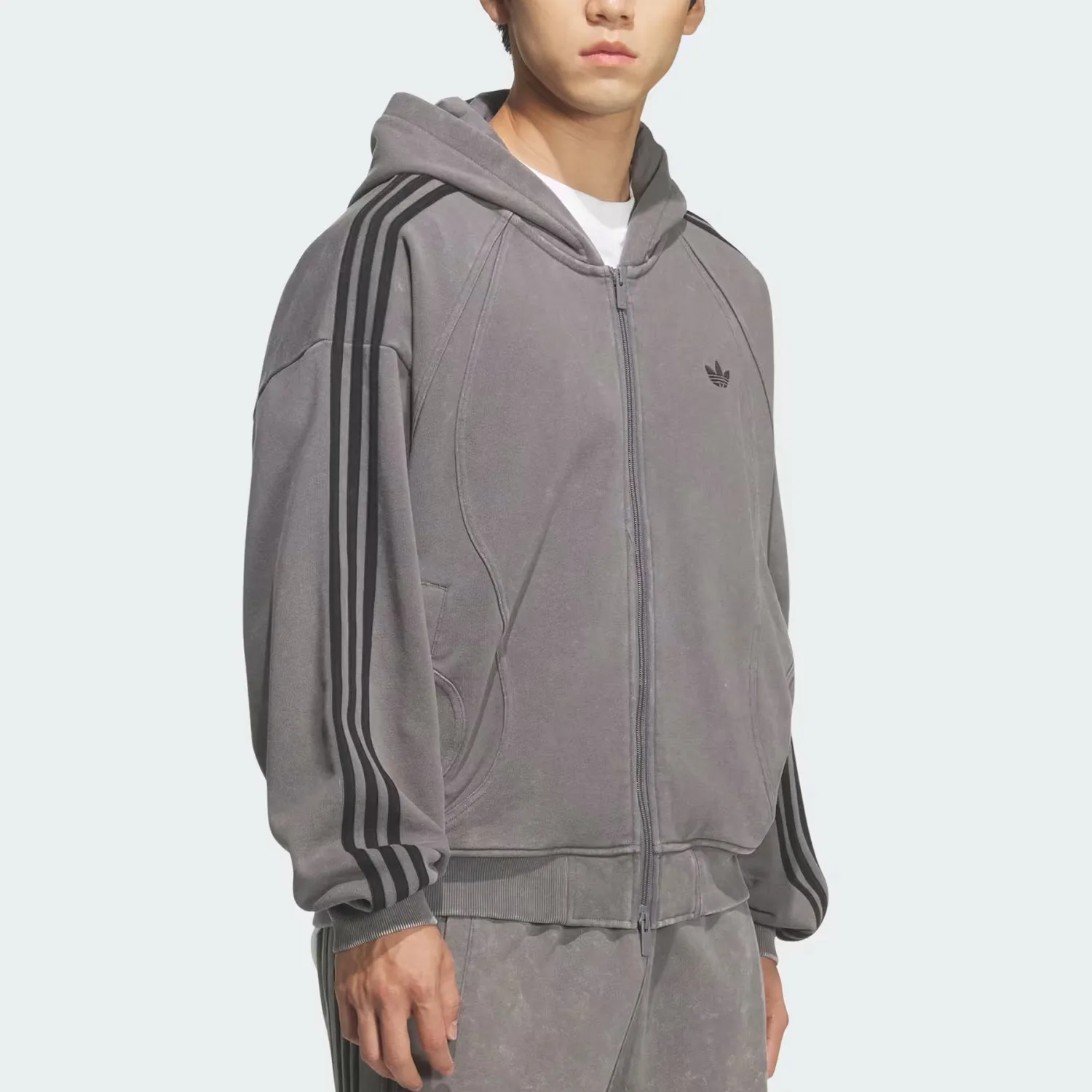 Куртка TG FZ унисекс Adidas Originals, серый — фото 4