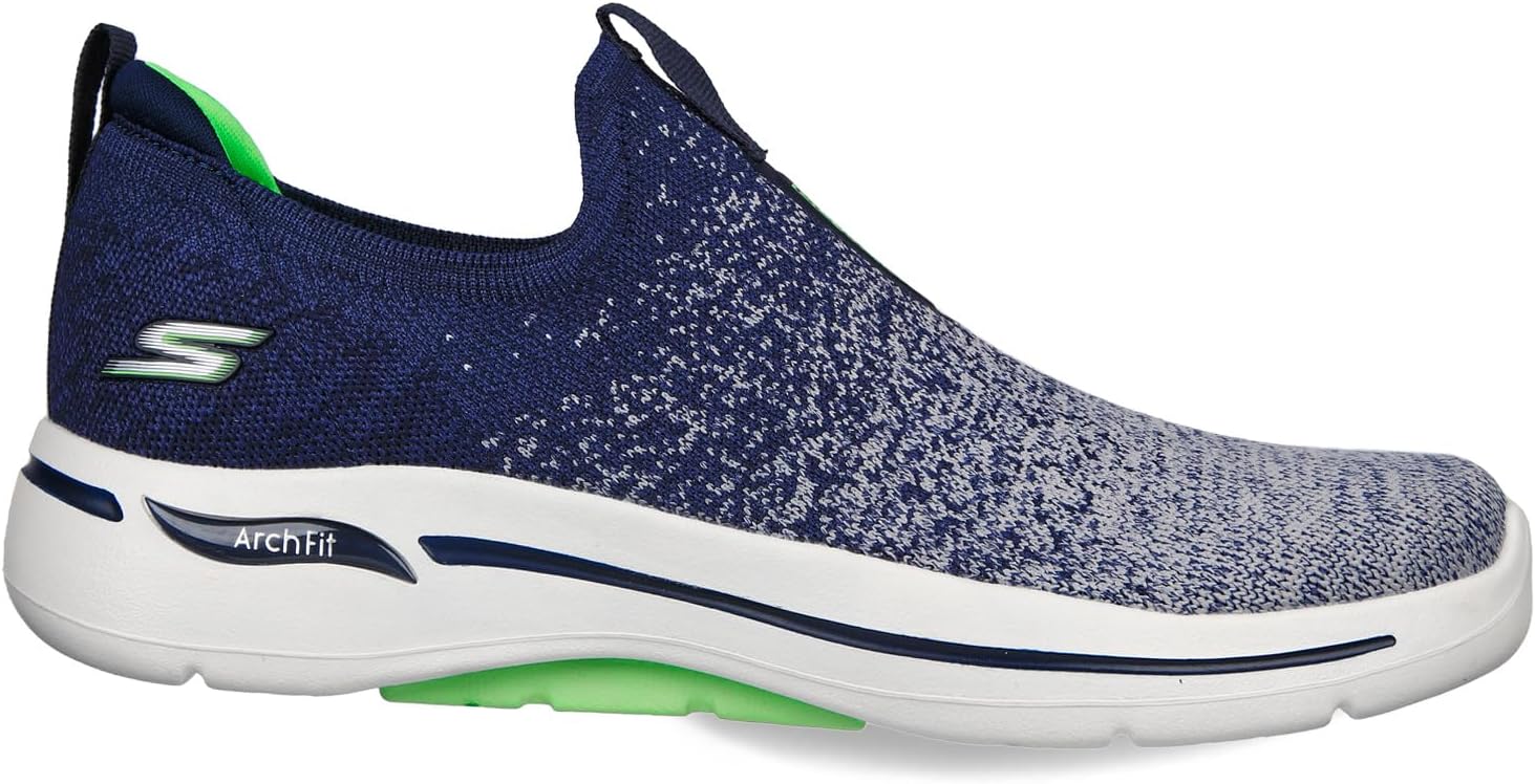 Мужские кроссовки Skechers GoWalk Arch Fit Stretch Fit слипоны для спорта и повседневной носки, темно-синий — фото 2