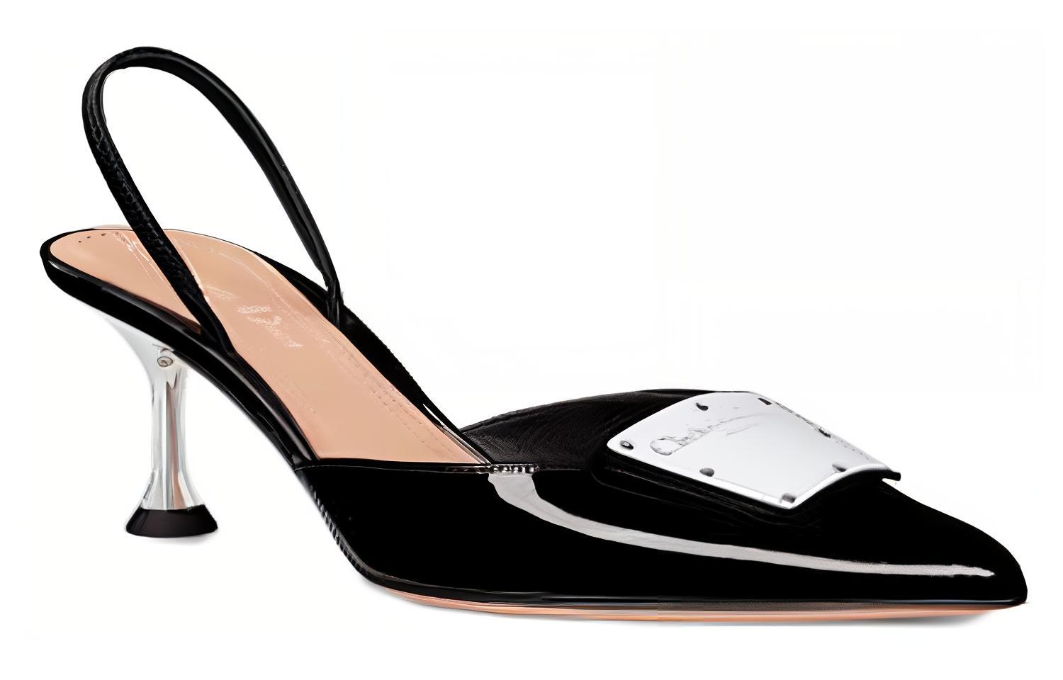 Парижанка Dior Irregular Heel на высоком каблуке 6 см женские черные