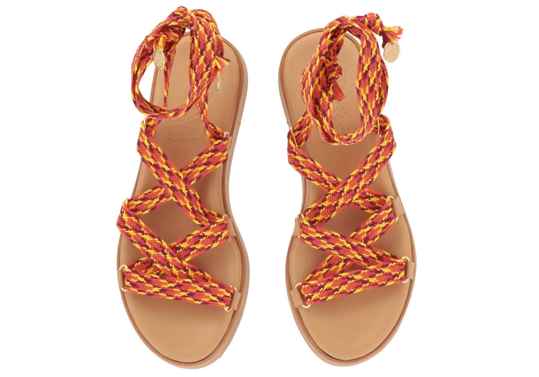 Эвелина веревочные сандалии мульти фуксия Ancient Greek Sandals — фото 4