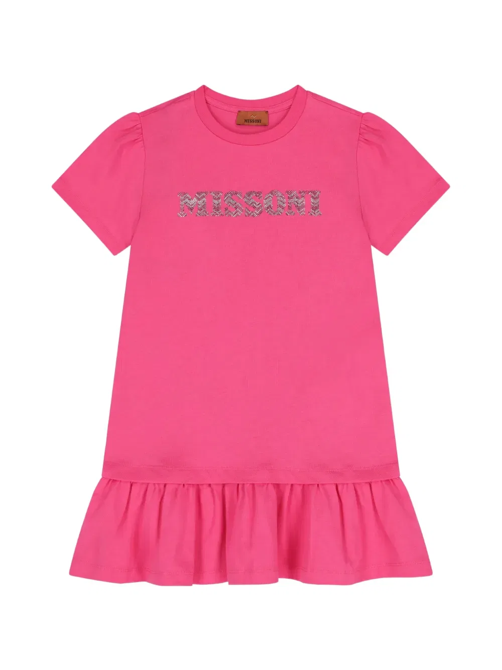Платье с оборками по низу Missoni Kids, розовый