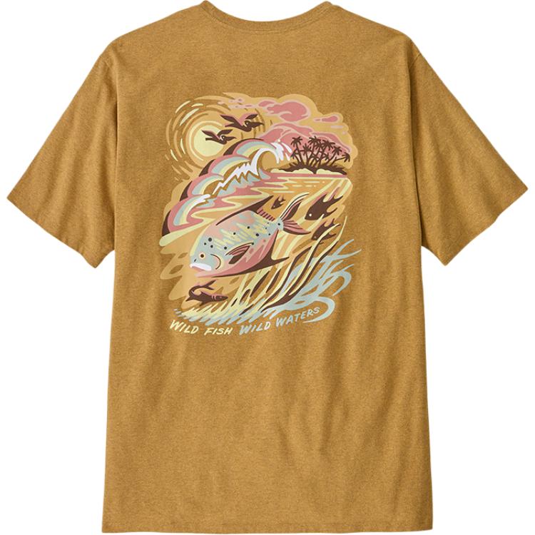 

Футболка Responsibili Tee мужская Patagonia, pufferfish золото/pipf