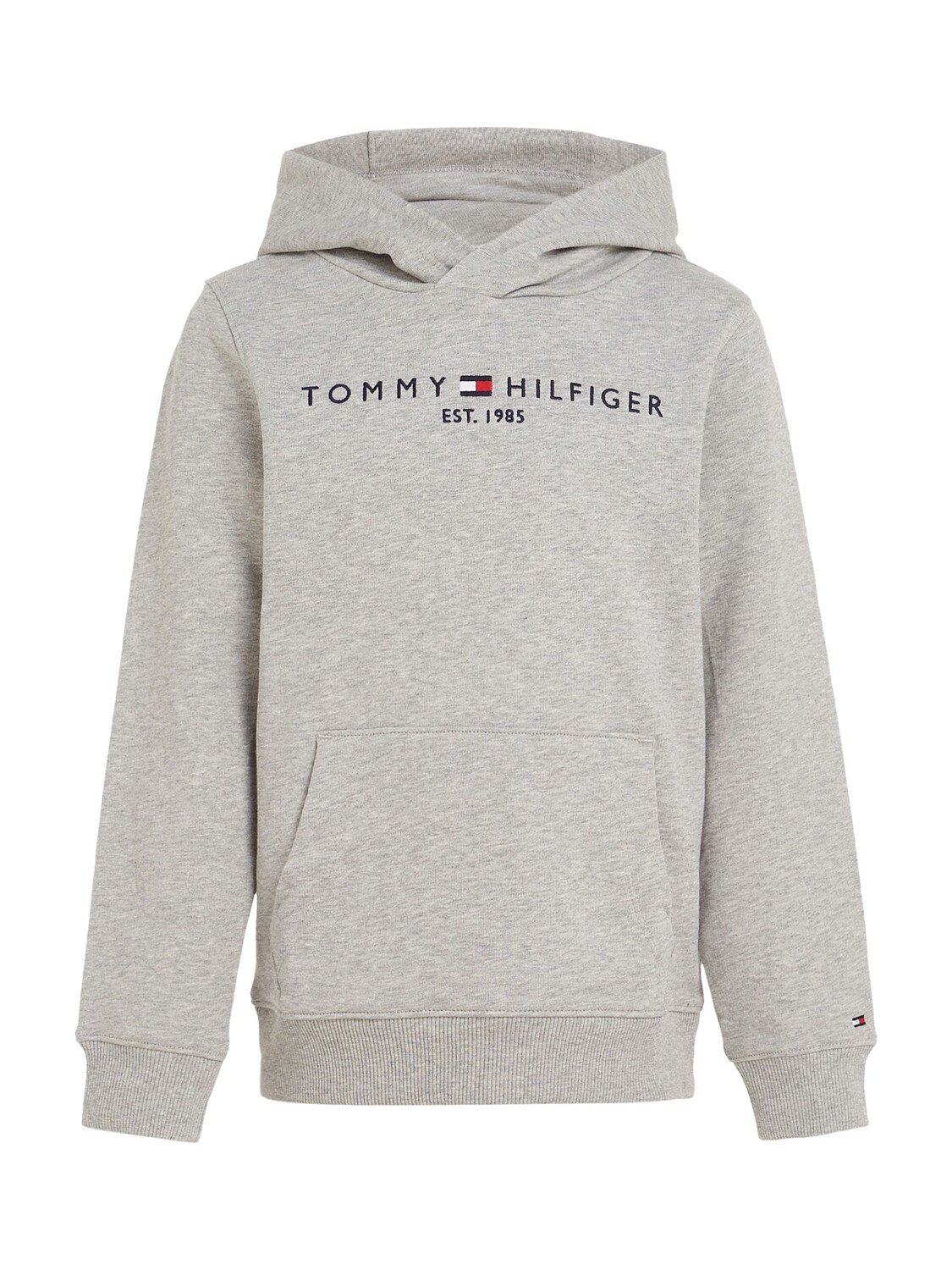 Детский пуловер с капюшоном Essential Tommy Hilfiger, светло-серый вереск — фото 4