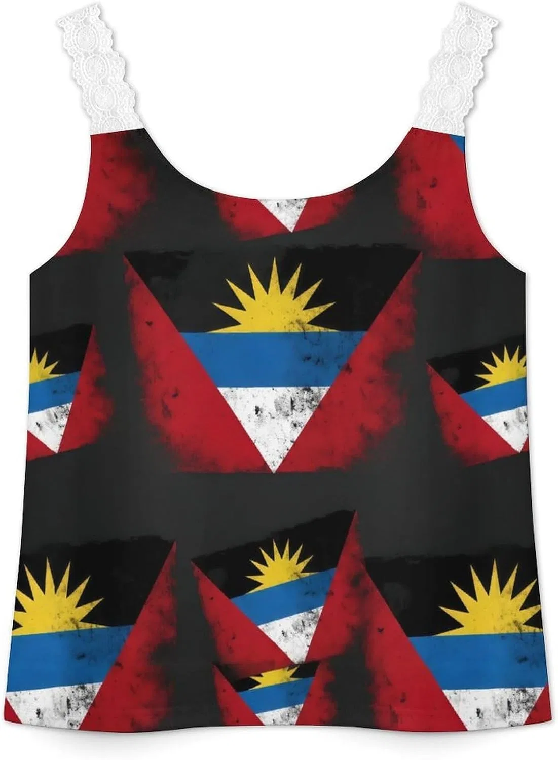 Женский топ без рукавов с флагом Антигуа и Барбуды, Polyester, Style — фото 3