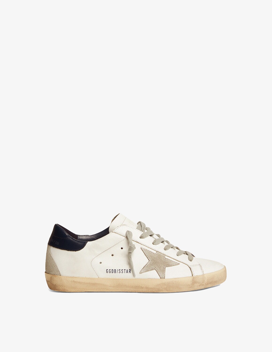 

Кожаные кроссовки Super-Star Golden Goose, цвет White/Ice/Night Blue