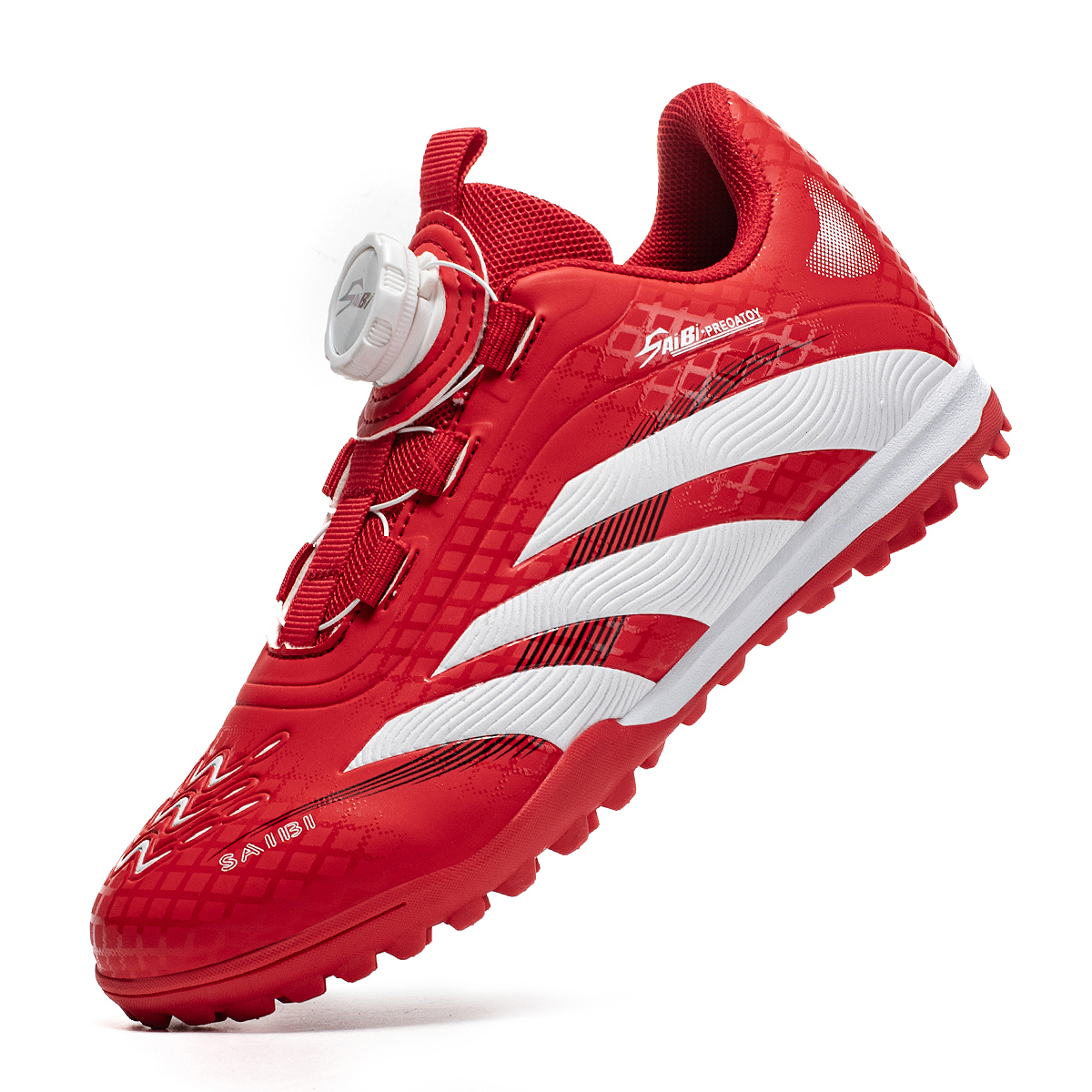 Slip Resistant Shock Absorbers With Abrasion Resistant Properties Low Top Kids' Soccer Shoes Kids' Saibi, черный-long stud — фото 3