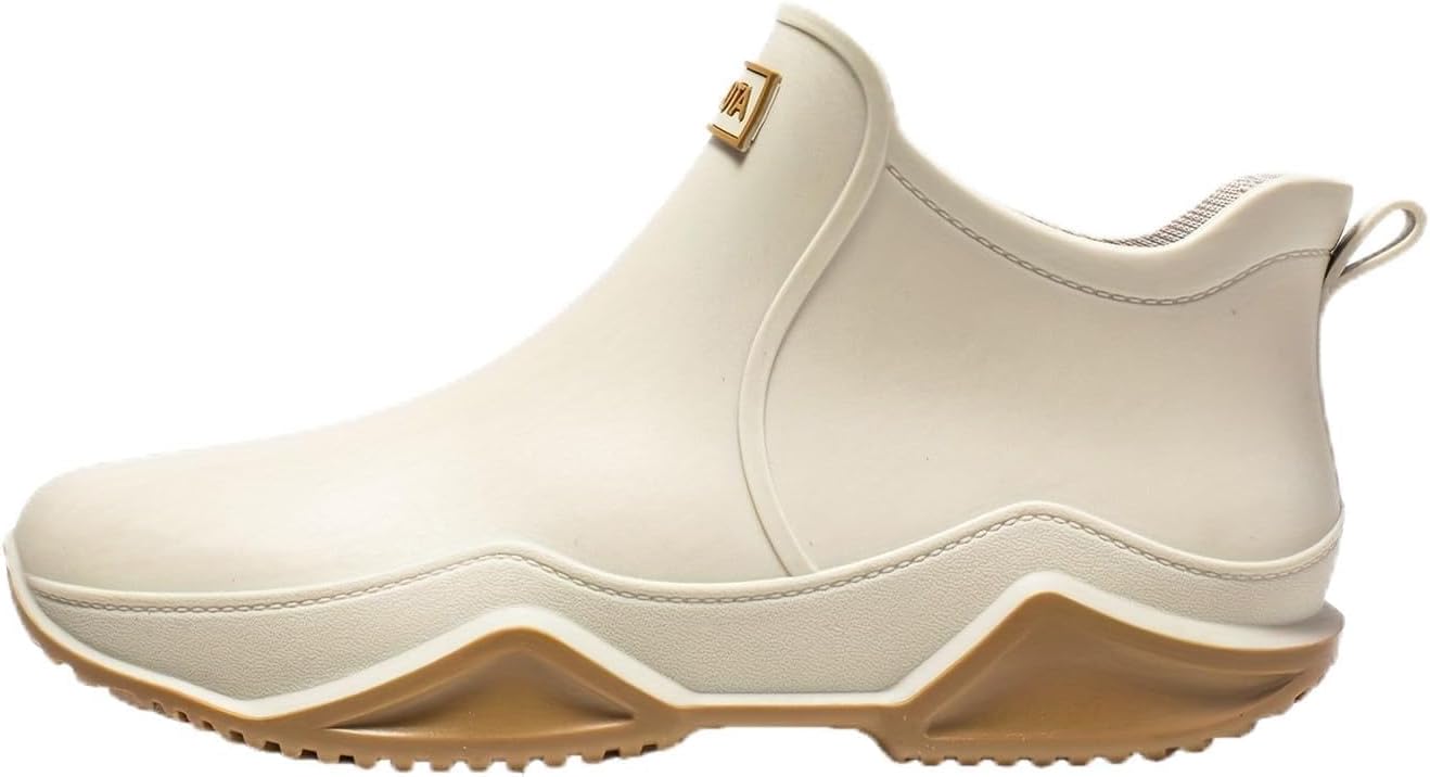 

Мужские модные резиновые сапоги для улицы, для использования на кухне, в саду, при езде на мотоцикле и рыбалке Hoalox, бежевый