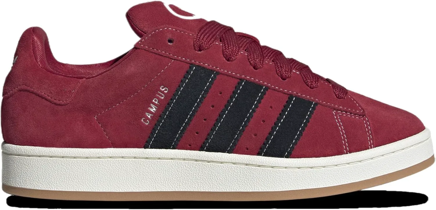 Кроссовки Adidas мужские Campus 00S с шнуровкой для повседневной носки - красные, красный/черный/белый