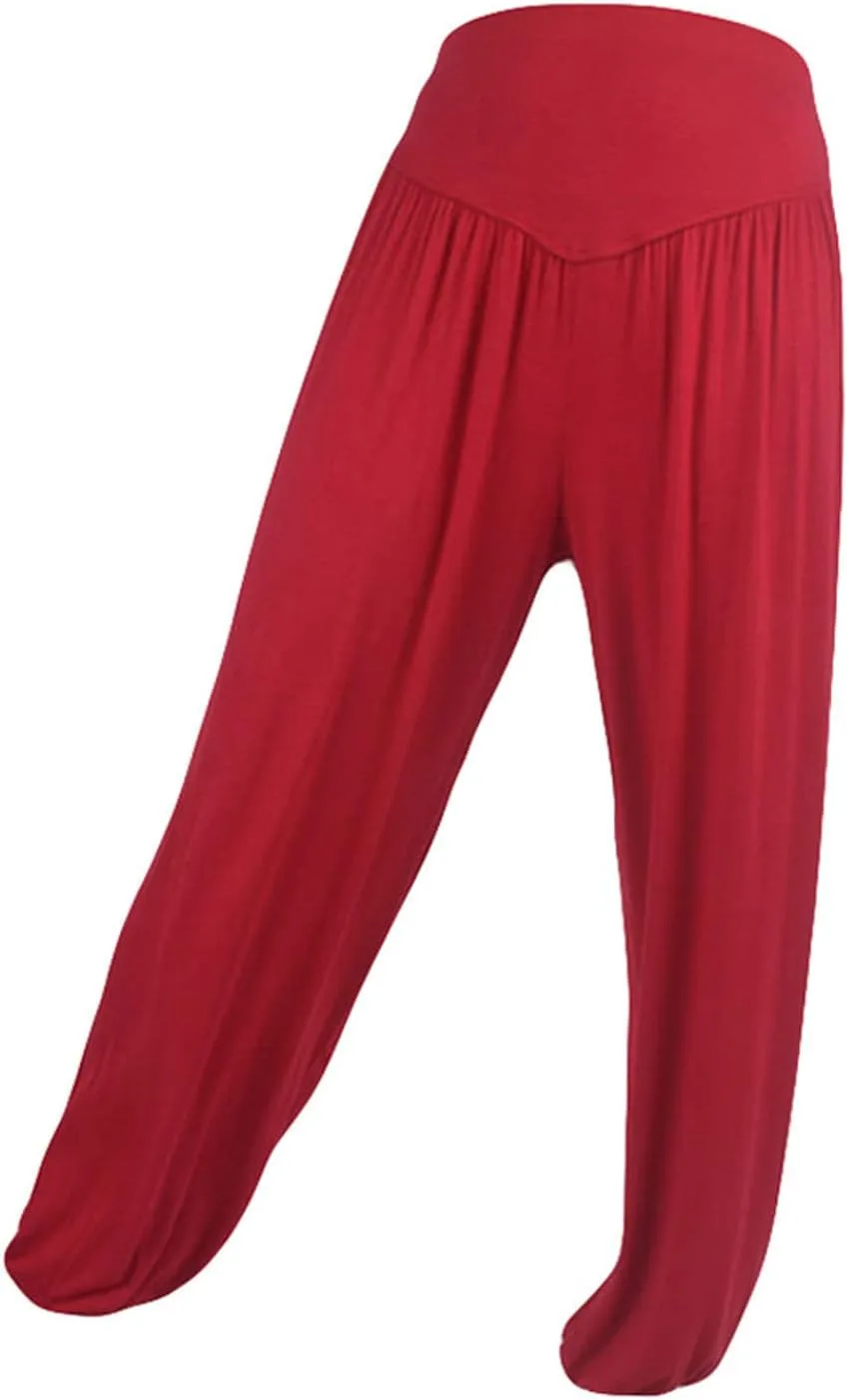 Женские спортивные брюки Modal Cotton Soft Yoga Plus Size Low Rise Wide Leg