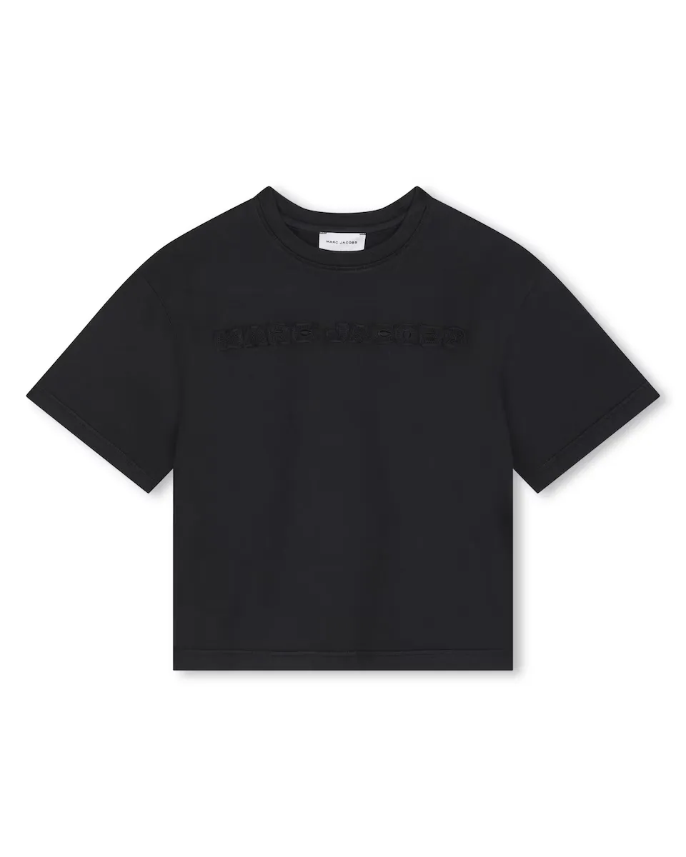 

Футболка из 100% хлопка с логотипом спереди Marc Jacobs, черный