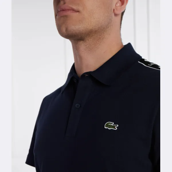 Рубашка поло Lacoste, стандартный крой, синий — фото 4