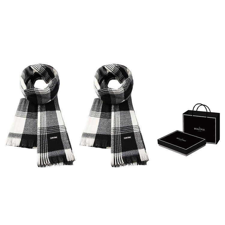 

Вязаный шарф унисекс, Black+Black, Houndstooth Box