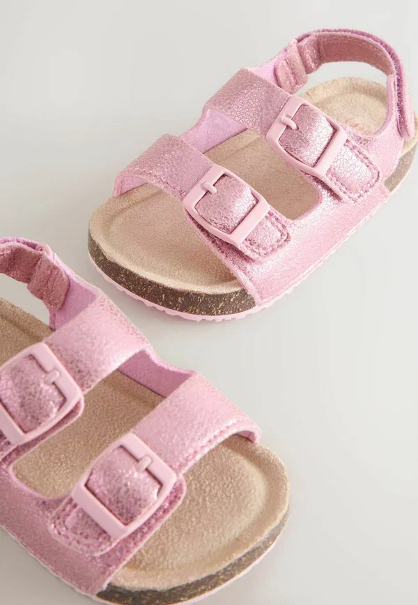 Ботиночки для малышей Next Standard fit double two strap, розовый металлик — фото 4