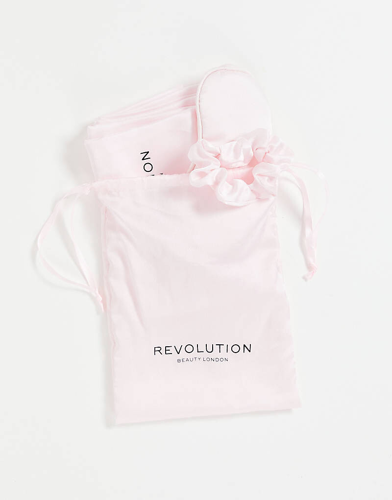

Атласный комплект для сна Revolution Hair The Beauty Sleep, розовый