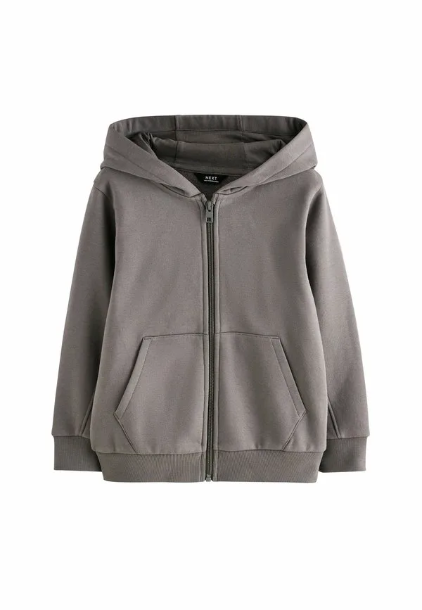 Толстовка с капюшоном, стандартного кроя, на молнии. Next, Charcoal Grey