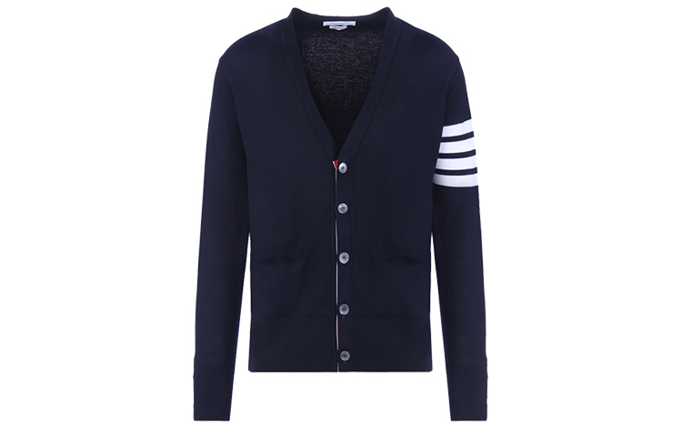 

Кардиган с V-образным вырезом и 4 планками THOM BROWNE