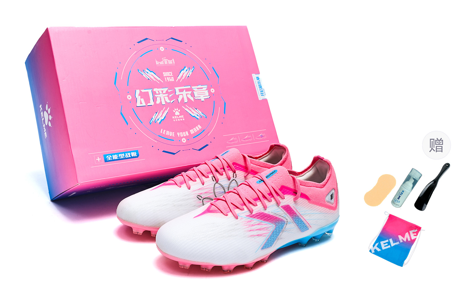 

KELME Кроссовки Glimpse Unisex низкие бело-розовые, цвет Pink