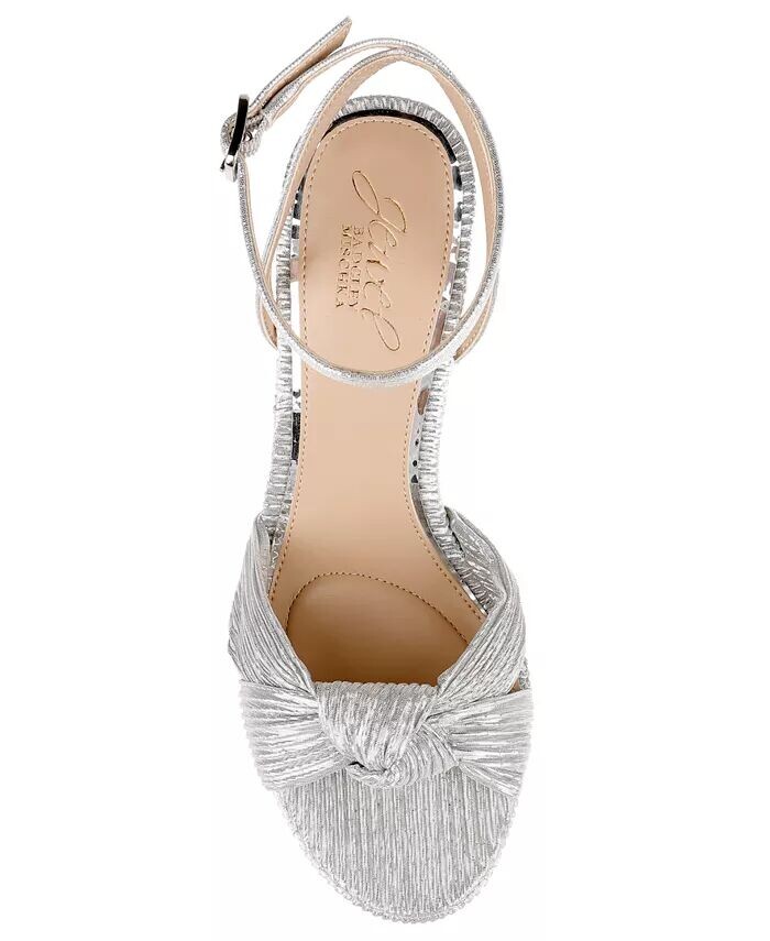 Женские сандалии Tyler на платформе Jewel Badgley Mischka, серебро — фото 4