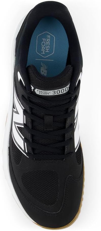 Мужские бейсбольные кроссовки New Balance Fresh Foam 3000 V7 Turf-Trainer, белый/черный — фото 4