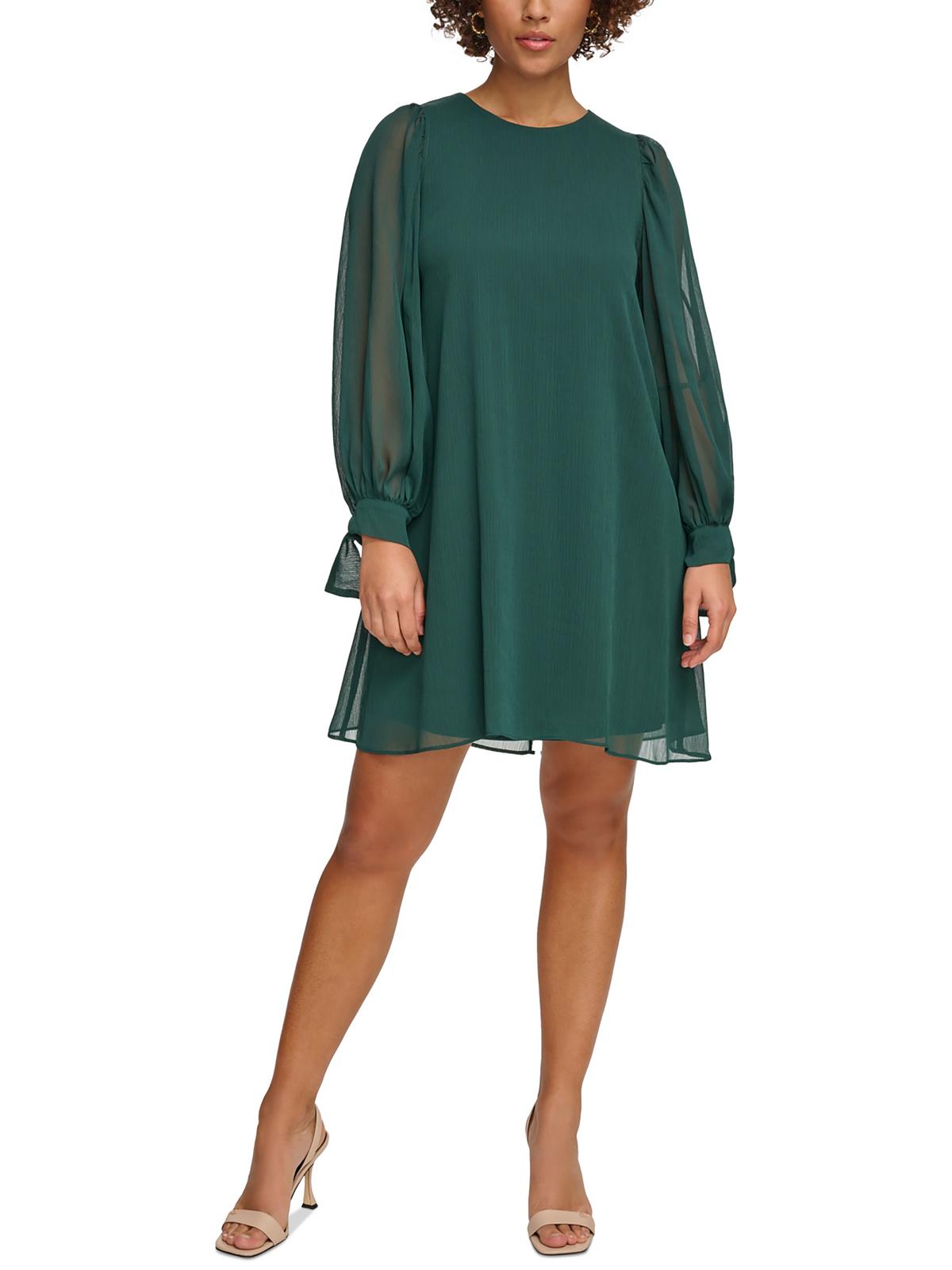 

Платье-футляр из шифона для женщин Petites Calvin Klein, цвет malachite