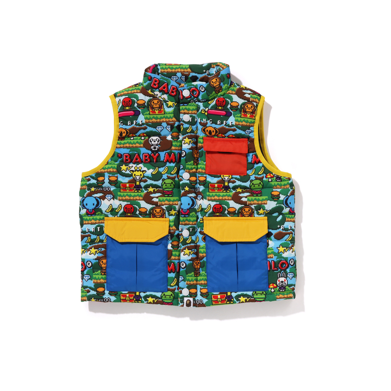 

Детский пуховый жилет A BATHING APE, Multicolor MLX