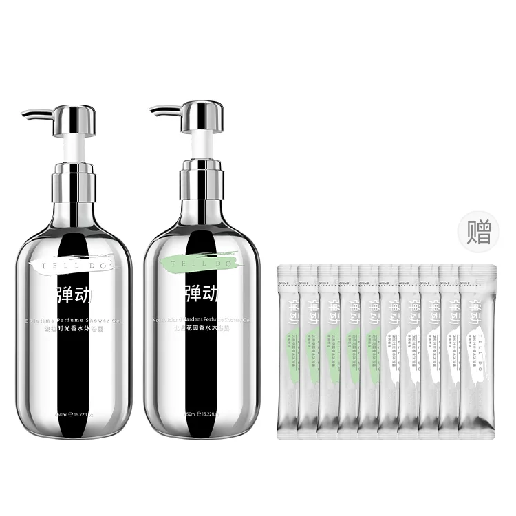 Имитация парфюмированного геля для душа Pure Fragrance 8+minutes, Pola Time Shower Gel 450ml + Nord Island Garden Shower Gel 450ml + 10ml