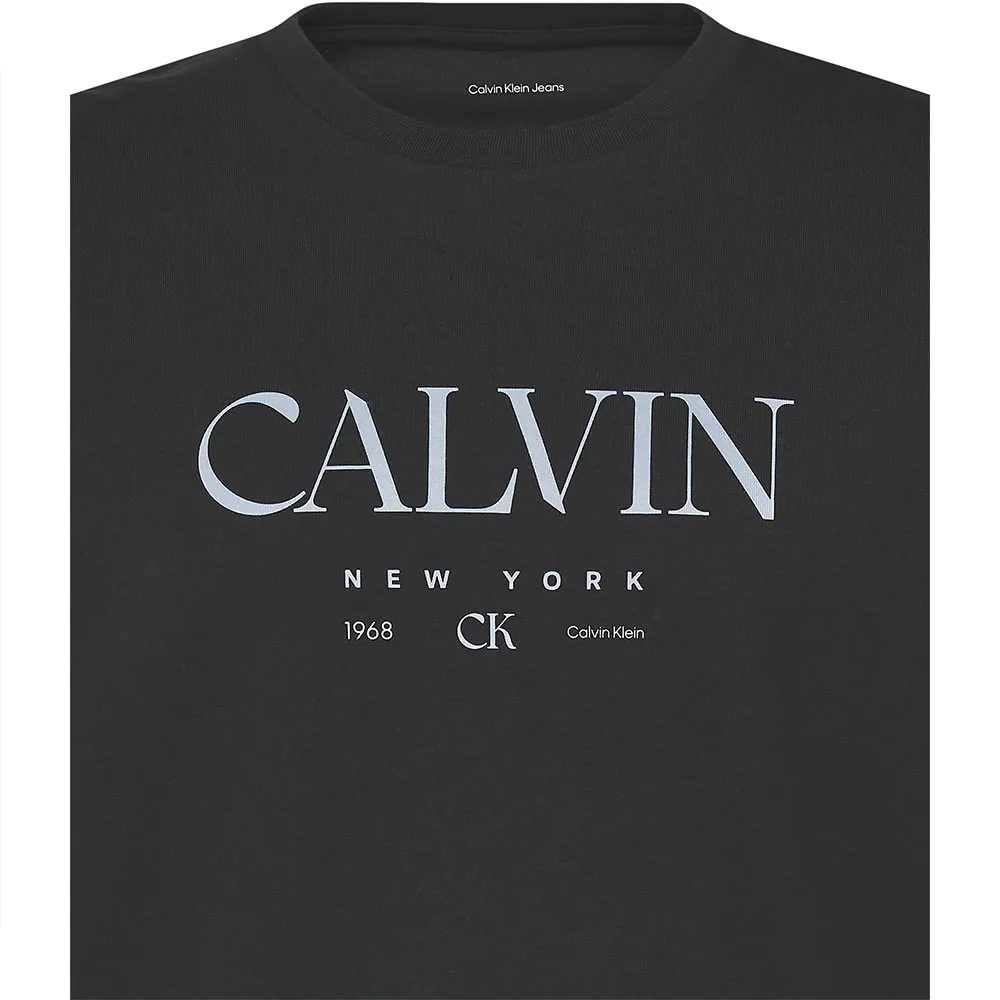Футболка с коротким рукавом Calvin Klein 20S с графическим принтом, черный — фото 3