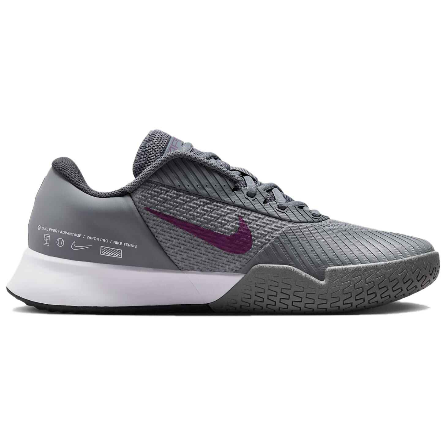 Теннисные кроссовки Air Zoom Vapor Pro 2 мужские низкие серые Nike — фото 2