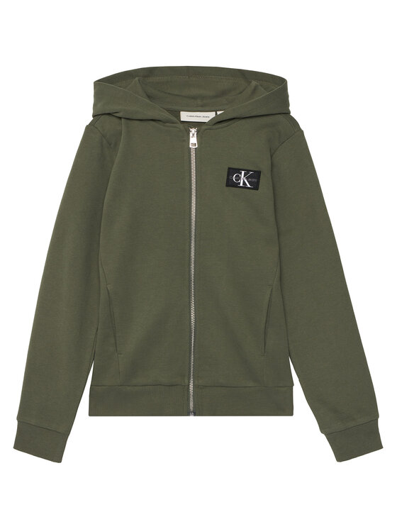 Свитшот relaxed fit Badge IB0IB02213 Calvin Klein Jeans, зеленый