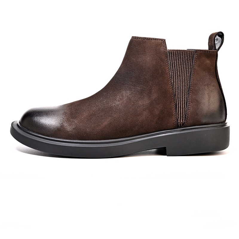 

Brounvanm Мужские короткие челси с кофейной подкладкой из флиса, цвет Coffee Fleece-Lined