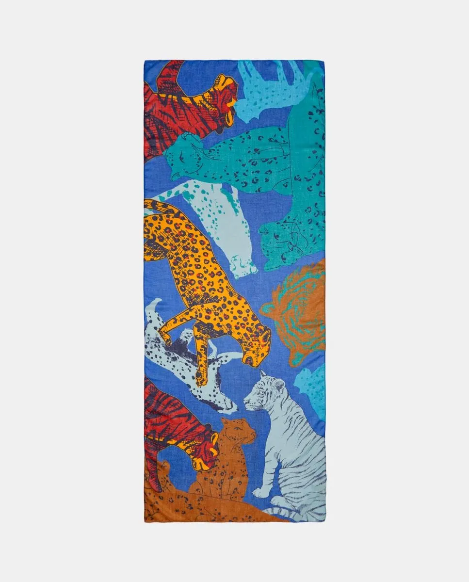 

Шарф с принтом из переработанного полиэстера Codello, синий